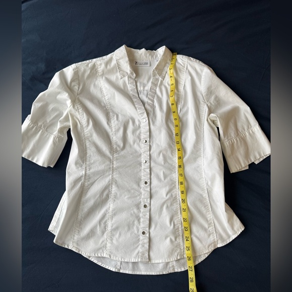 Classic Cream Button Down Shirt for Women - Picture 7 of 8